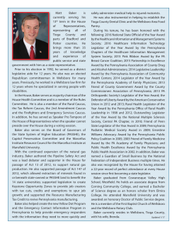 Biography - Rep. Matt Baker