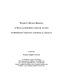 SECTION ONE: - Wellesley Centers for Women