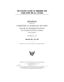 THE EVOLVING NATURE OF TERRORISM: NINE YEARS AFTER