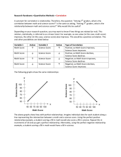 Quantitative Methods II: Correlation