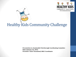 Healthy Kids Community Challenge presentation