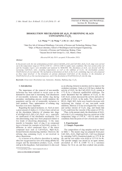 Dissolution mechanism of Al2O3 in refining slags containing Ce2O3