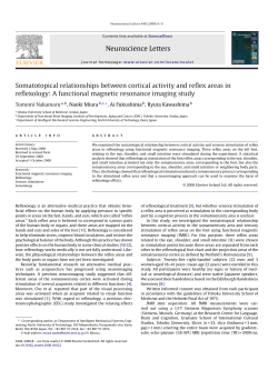 Neuroscience Letters Somatotopical relationships between