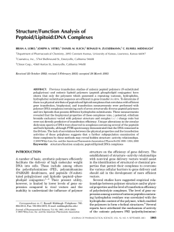 Structure/function analysis of peptoid/lipitoid:DNA complexes