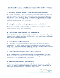Landlords Frequently Asked Questions about Smoke