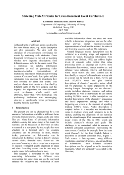 Matching Verb Attributes for Cross-Document