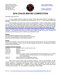 2016 CHILES MINI MU COMPETITION
