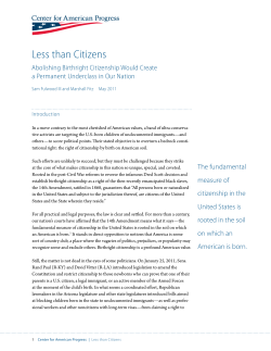 Less than Citizens - Center for American Progress