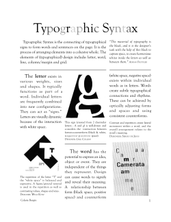 Typographic Syntax