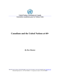 Canadians and the United Nations at 60+