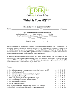 Health Quotient Questionnaire