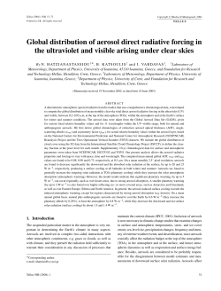 Global distribution of aerosol direct radiative forcing in the ultraviolet