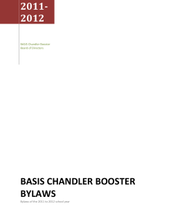By-Laws - BASIS Chandler Boosters