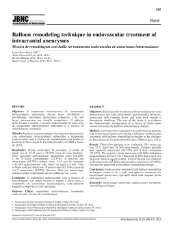 Balloon remodeling technique in endovascular treatment of
