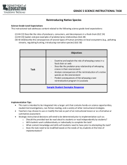 Task - Science - Grade 5 - Reintroducing Native Species PDF