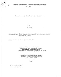 CANADIAN TRANSLATION OF FISHERIES AND AQUATIC