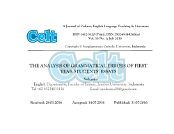the analysis of grammatical errors of first year students` essays