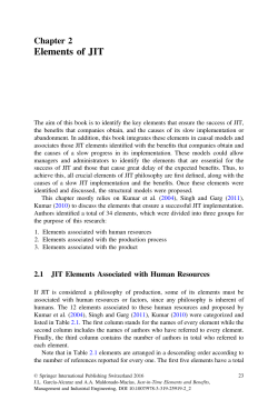 Elements of JIT