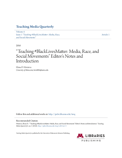 Editor`s Notes and Introduction - University of Minnesota Libraries