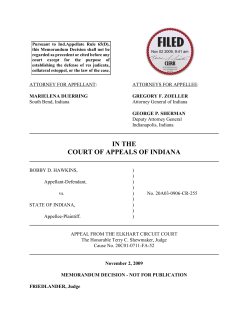 Bobby D. Hawkins v. State of Indiana