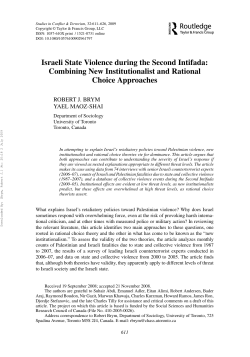 Israeli State Violence during the Second Intifada