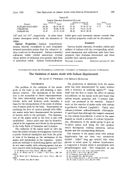 The Oxidation of Amino Acids with Sodium Hypobromite