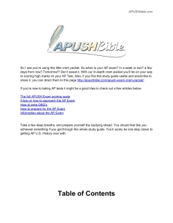 Table of Contents - ChapmanHistory.Org