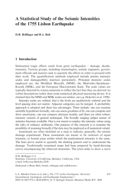 A Statistical Study of the Seismic Intensities of the 1755 Lisbon