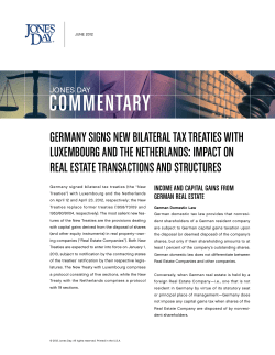Germany Signs New Bilateral Tax Treaties With