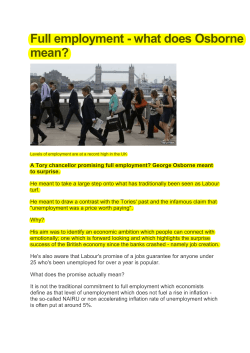 Full employment - what does Osborne mean?