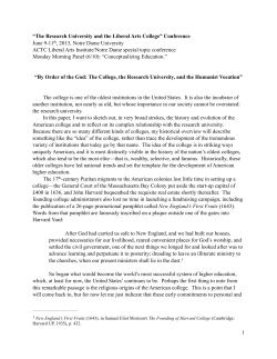 By Order of the God: The College, the Research University, and the