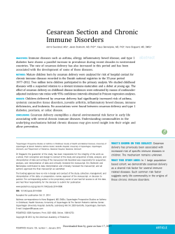 Cesarean Section and Chronic Immune Disorders