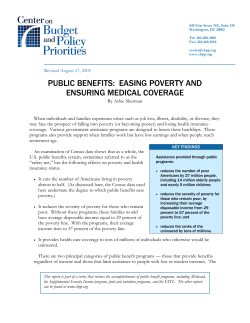 public benefits: easing poverty and ensuring medical coverage