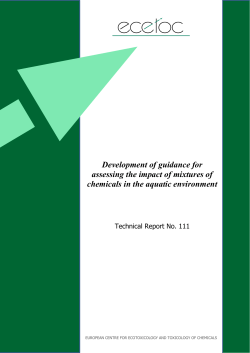 Development of guidance for assessing the impact of mixtures of