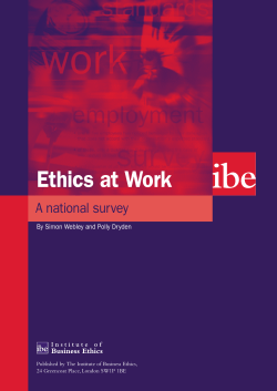 Ethics at Work - Institute of Business Ethics