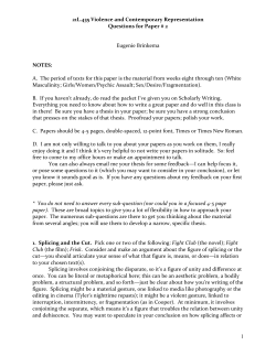 Paper Two Topics - MIT OpenCourseWare