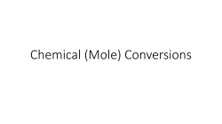 Chemical (Mole) Conversions