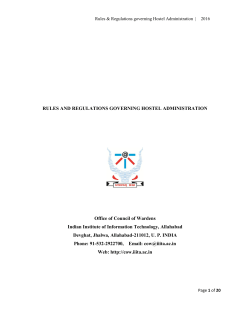 Hostel Manual - IIIT