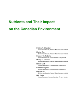 Nutrients and their Impact on the Canadian Environment