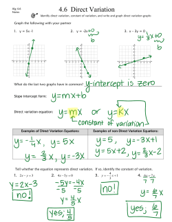 4.6 Direct Variation