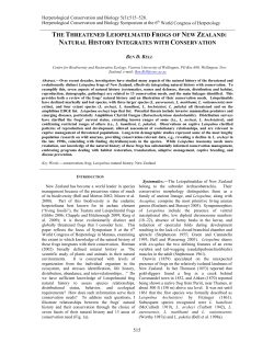 the threatened leiopelmatid frogs of new zealand