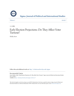 Early Election Projections: Do They Affect Voter Turnout?