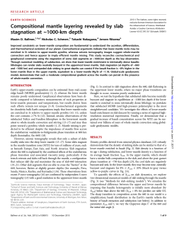 Compositional mantle layering revealed by slab