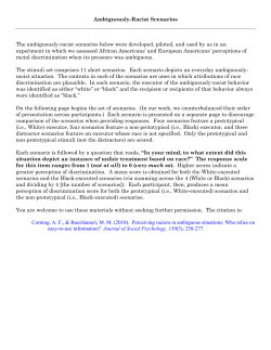 Ambiguously-Racist Scenarios