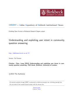 - Online Repository of Birkbeck Institutional Theses