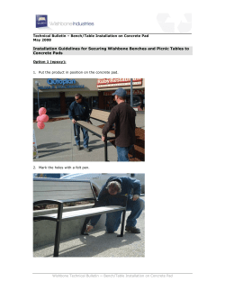 Installation Guidelines for Securing Wishbone Benches and Picnic