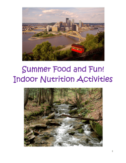 Indoor Site Activity Packet - Greater Pittsburgh Community Food Bank