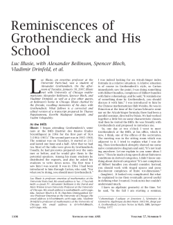 Reminiscences of Grothendieck and His School