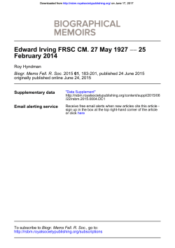 Edward Irving FRSC CM. 27 May 1927