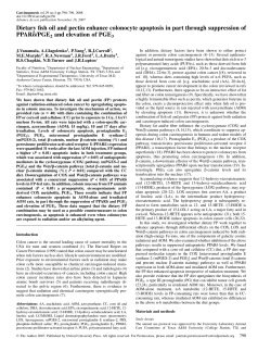 Dietary fish oil and pectin enhance colonocyte